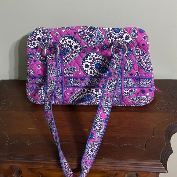 VERA BRADLEY Zipper Top Ladies Tote Bag "Boysenberry" ~~ Retired - Picture 2 of 4
